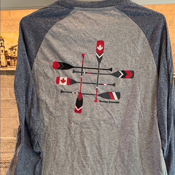 Roots Gray and Blue Long Sleeve Tee - Picture 3 of 3